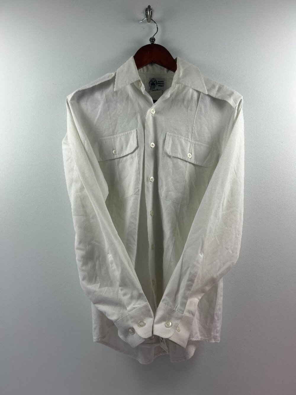 Defense Logistics Agency Army White Dress Shirt Long Sleeve Men's Sm 14.5x32/33C